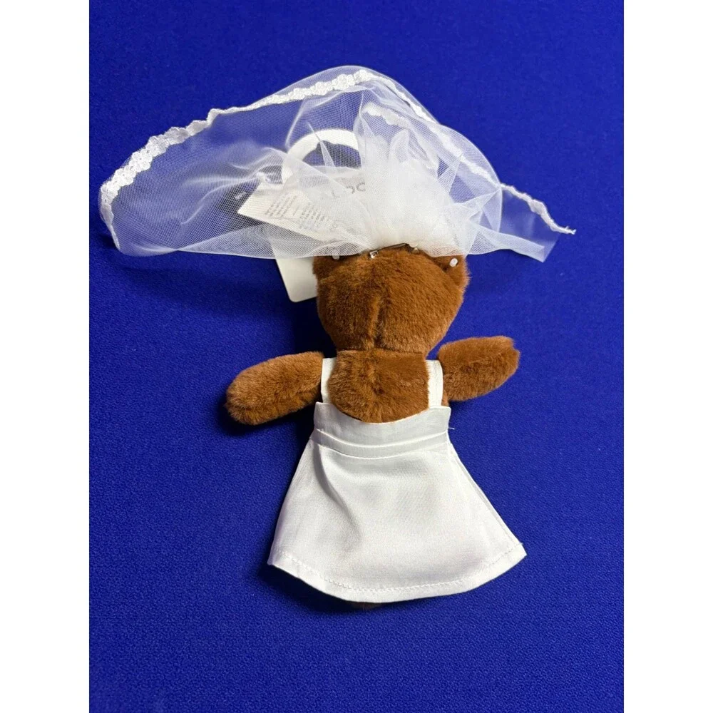 ALDO Wedding Bride Teddy Bear Plush Bag Charm Keychain NEW
